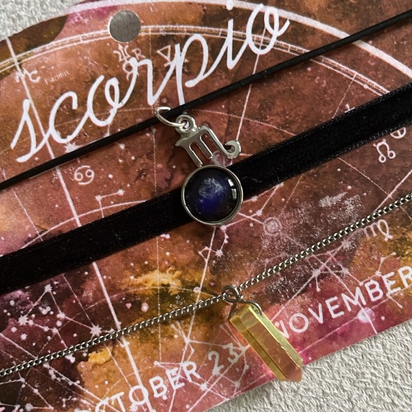 Astrology Scorpio necklaces set - Picture 1 of 3